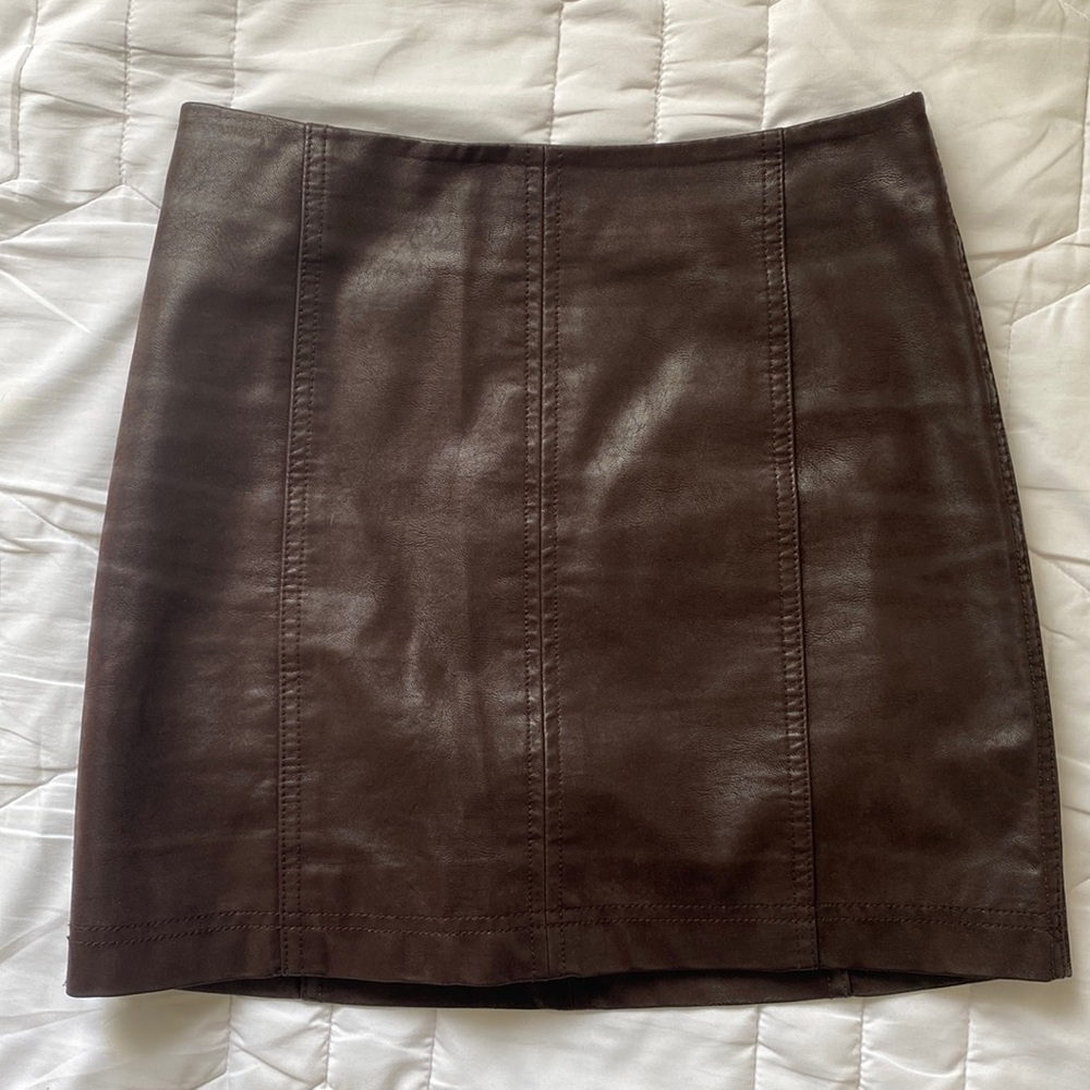Free People Faux Suede Modern Femme Mini Skirt